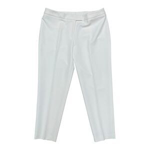 Ann Klein Off White Elegant Slacks Ankle Pants Unlined Size 16 Office Office EUC